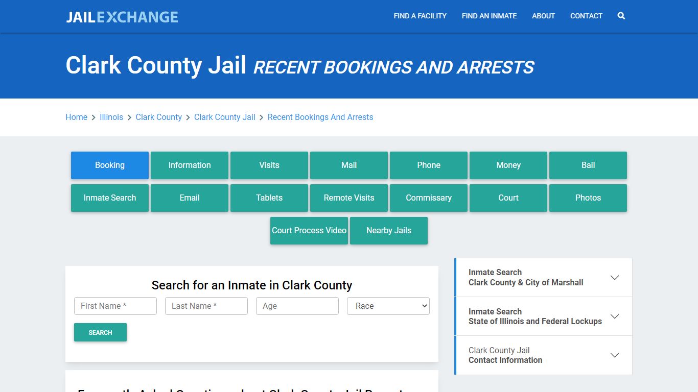 Clark County Jail IL Recent Arrests and Bookings - Jail Exchange